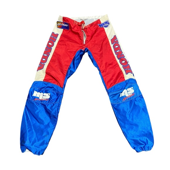 Vintage Other - Vintage MS Racing Honda Motorcross BMX Supercross Pants Made In USA Red